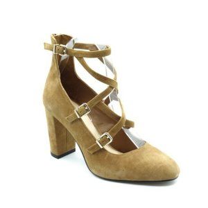 NEW Gianni Bini Suede Platform Strappy Pumps- Camel (Size 8.5)
